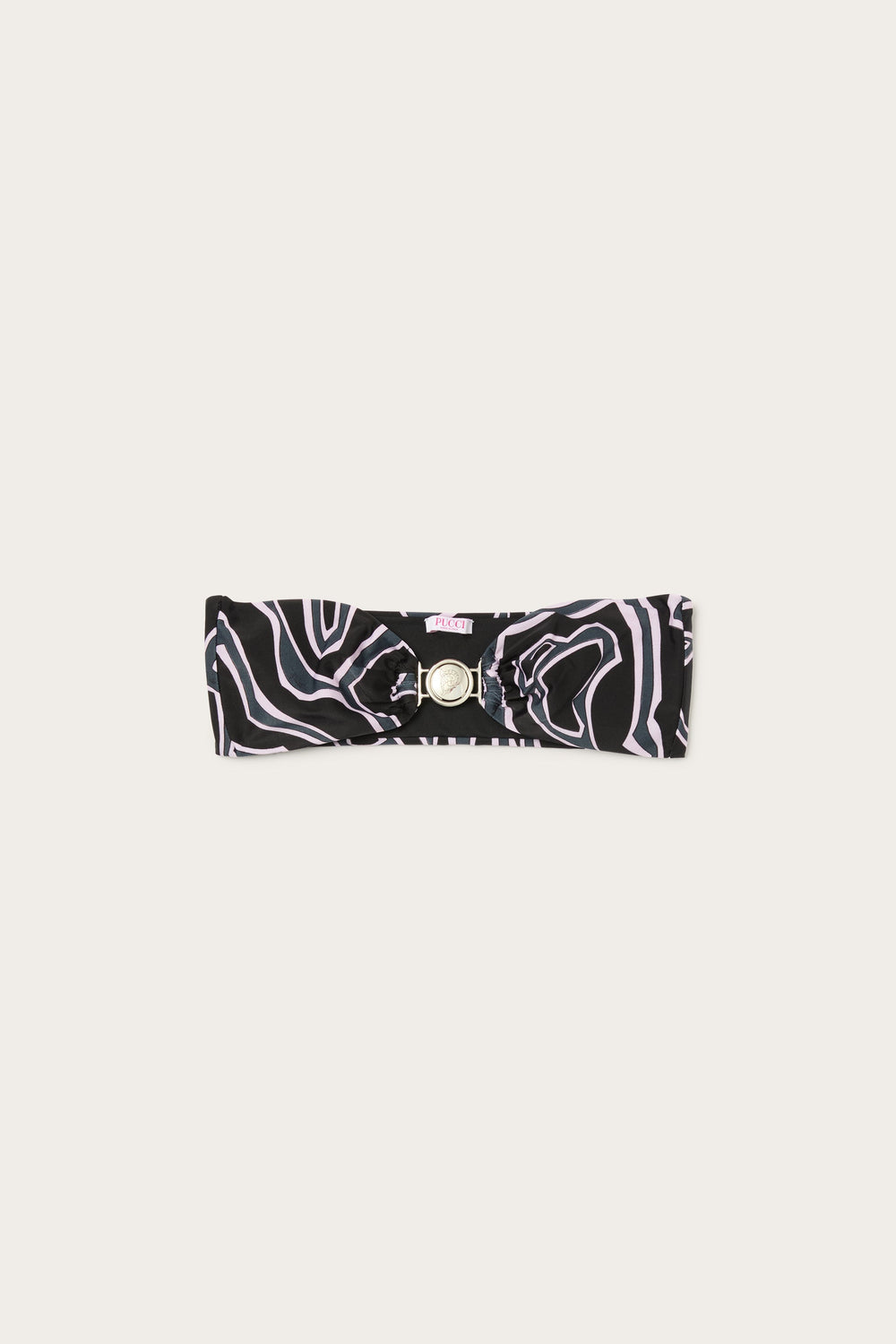 Pucci Labirinto Print Bandeau Bikini Top
