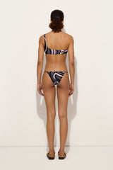 Pucci Marmo Print Asymmetrical Bikini Top