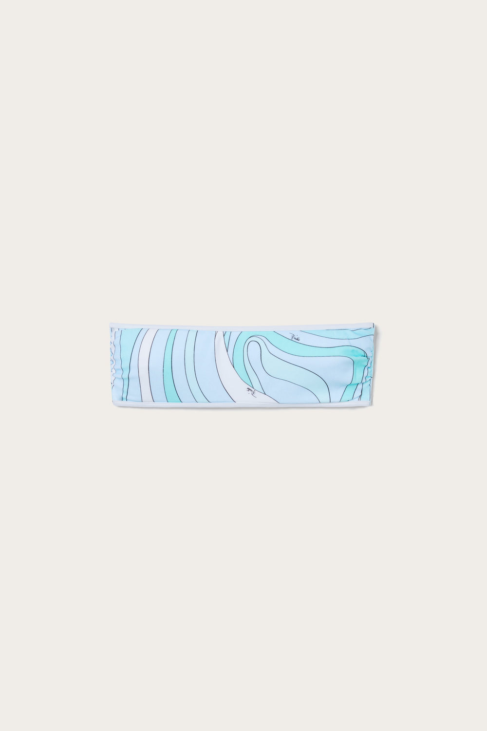 Pucci Marmo Print Bandeau Bikini Top