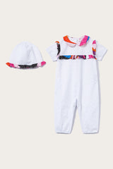 Pucci Iride-Print Broderie Anglaise Romper Set