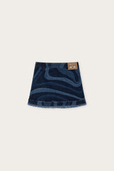 Pucci Denim Skirt with Marmo Print