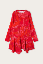 Pucci Asymmetrical Hem Dress with Orchidee Print