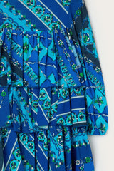 Pucci Festa Print Dress with Ruffles