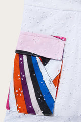 Pucci Iride-Print Broderie Anglaise Shorts