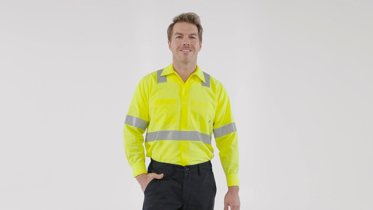 Red Kap Long Sleeve Visibility Work Shirt