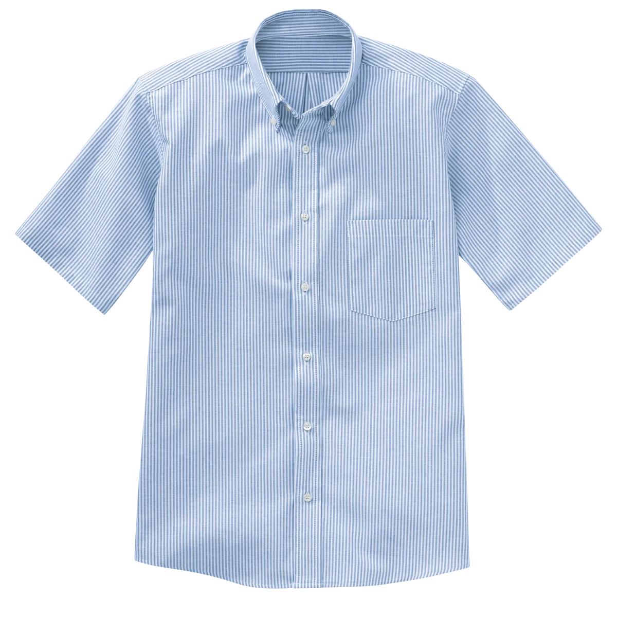 Red Kap Short Sleeve Striped Executive Oxford Dress Shirt