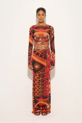 Pucci Vivara Print Tulle Crop Top