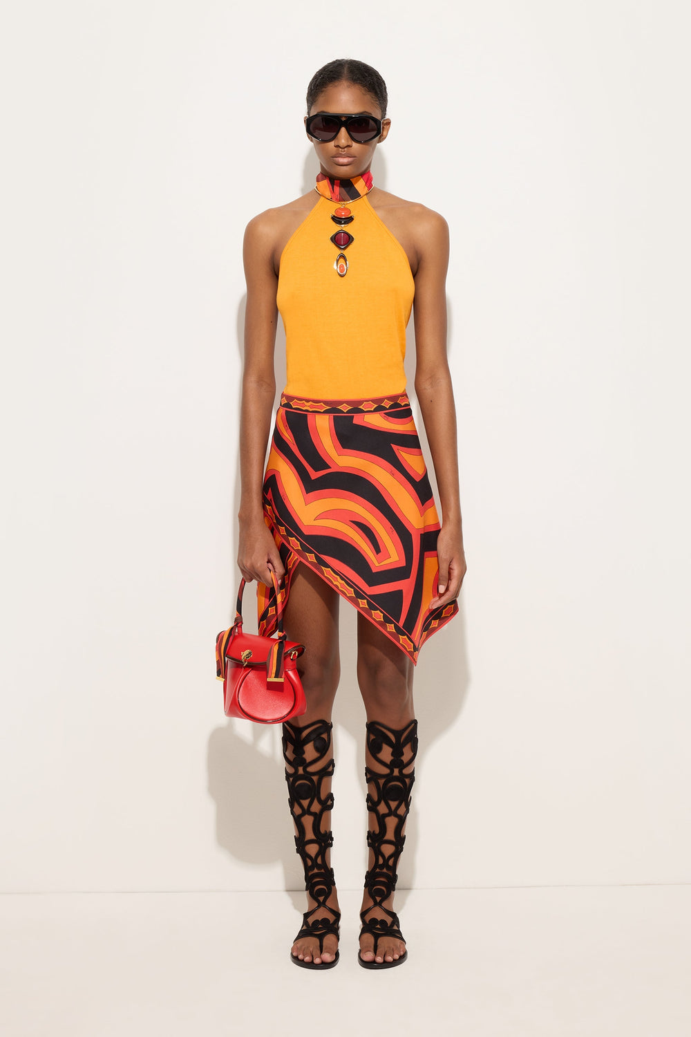 Pucci Labirinto Print Silk Scarf Skirt
