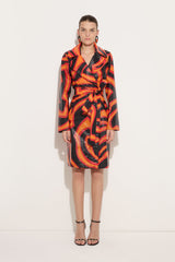 Pucci Labirinto Print Trench Coat
