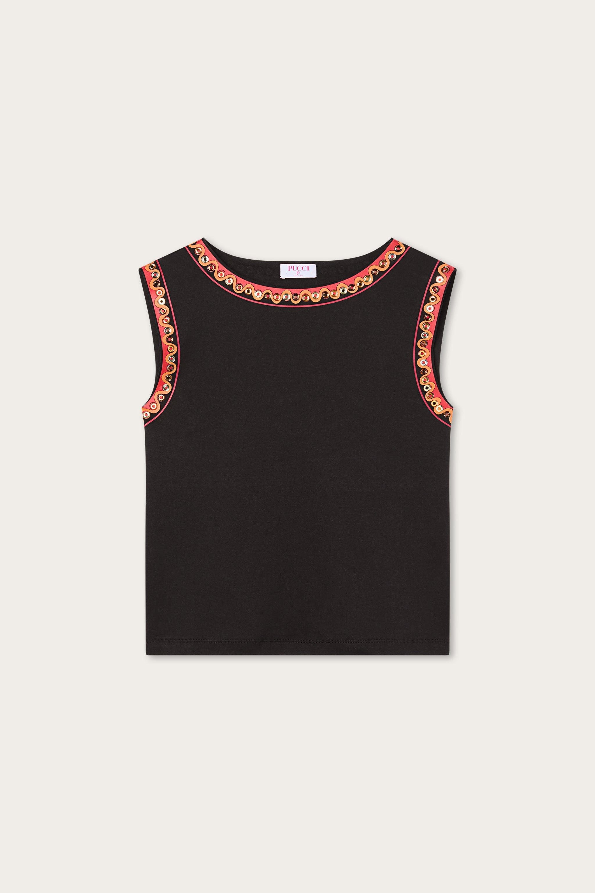 Pucci Cotton T-shirt with Printed Detail