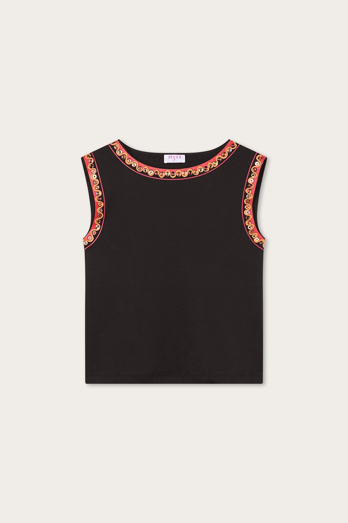 Pucci Cotton T-shirt with Printed Detail