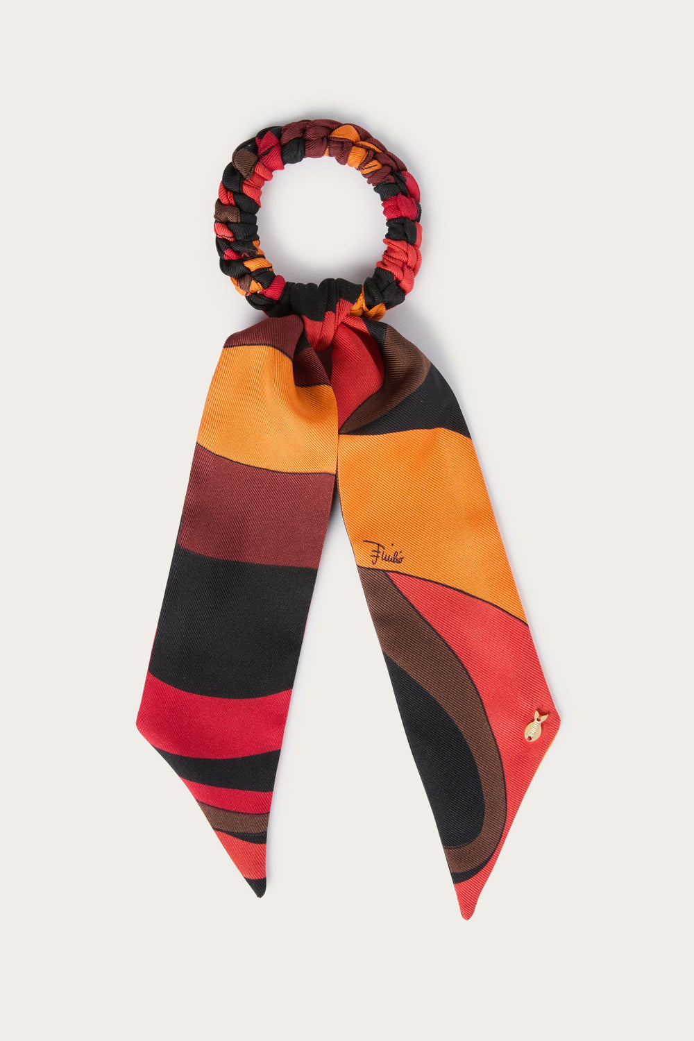 Pucci Silk Hair Tie with Foulard Detail