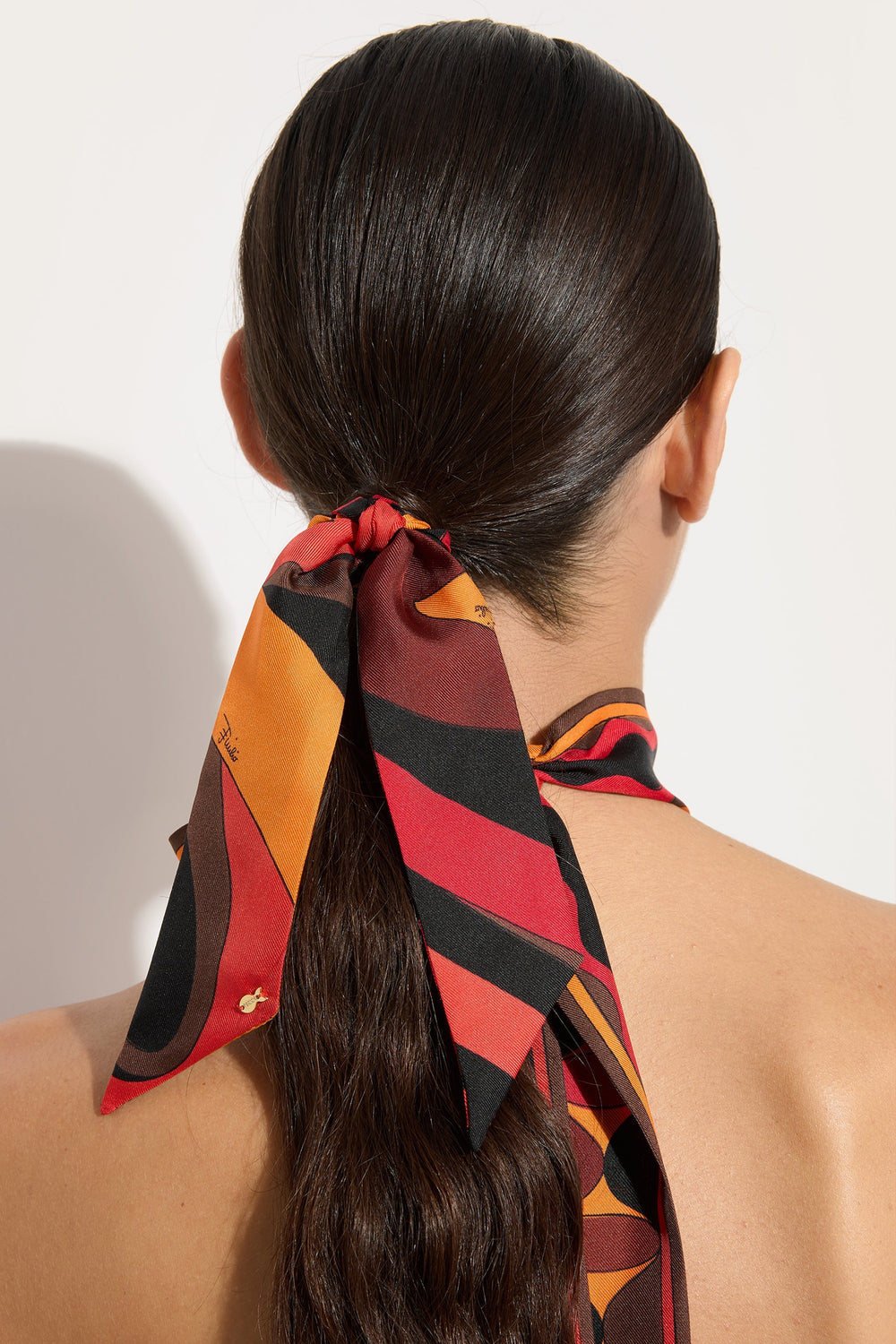 Pucci Silk Hair Tie with Foulard Detail