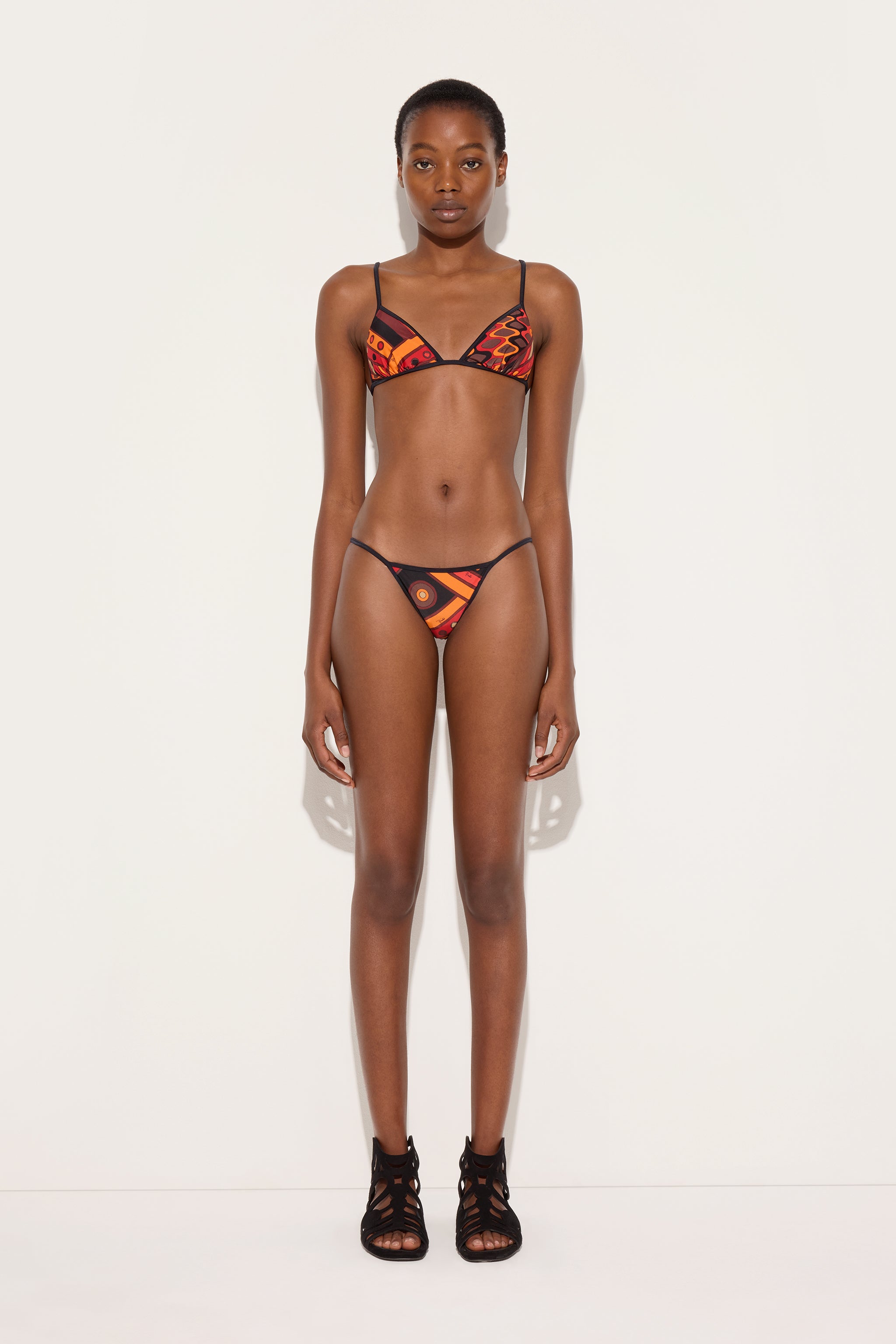 Pucci Vivara Print Triangle Bikini Top
