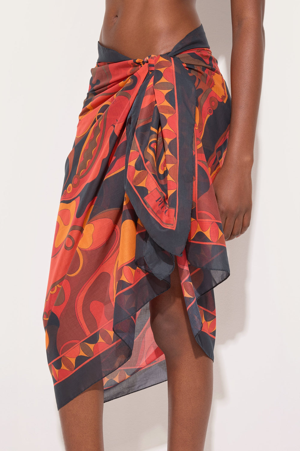 Pucci Orchidee Print Cotton Sarong