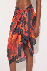 Pucci Orchidee Print Cotton Sarong