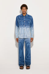 Pucci Marmo Print Oversized Denim Jacket