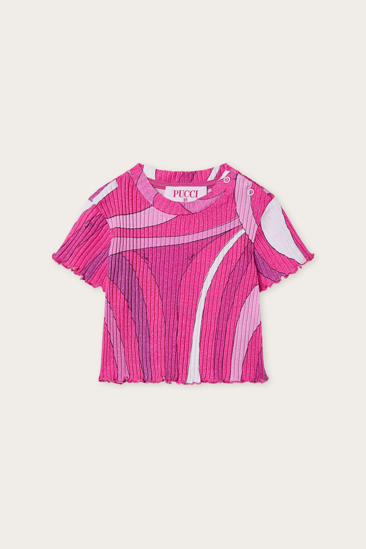 Pucci Marmo Print Ribbed T-Shirt