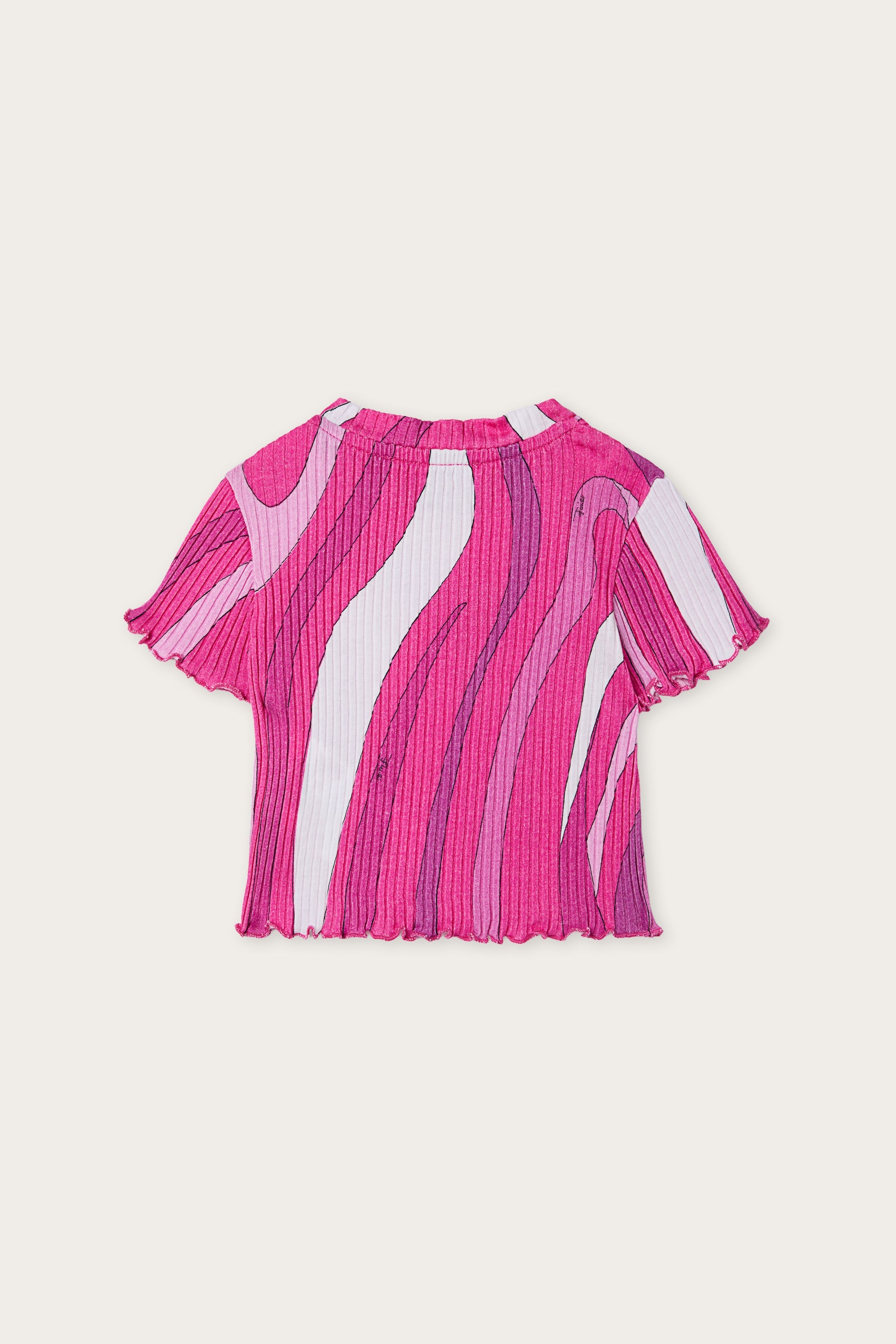 Pucci Marmo Print Ribbed T-Shirt