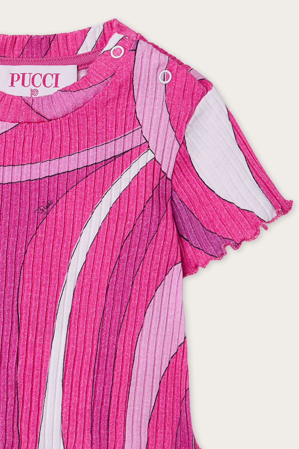 Pucci Marmo Print Ribbed T-Shirt
