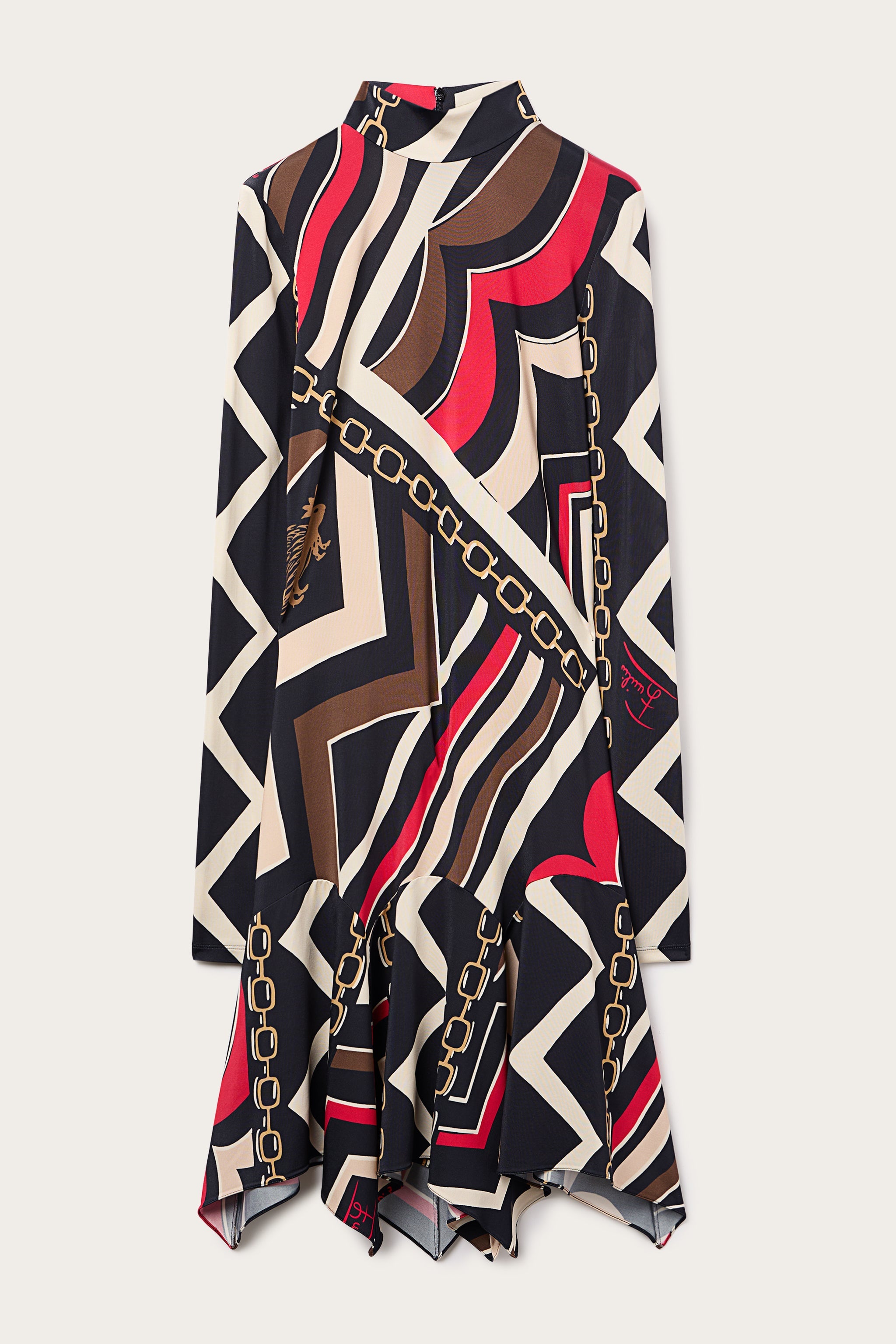 Pucci Istrice Print Satin Jersey Dress