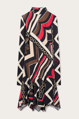 Pucci Istrice Print Satin Jersey Dress