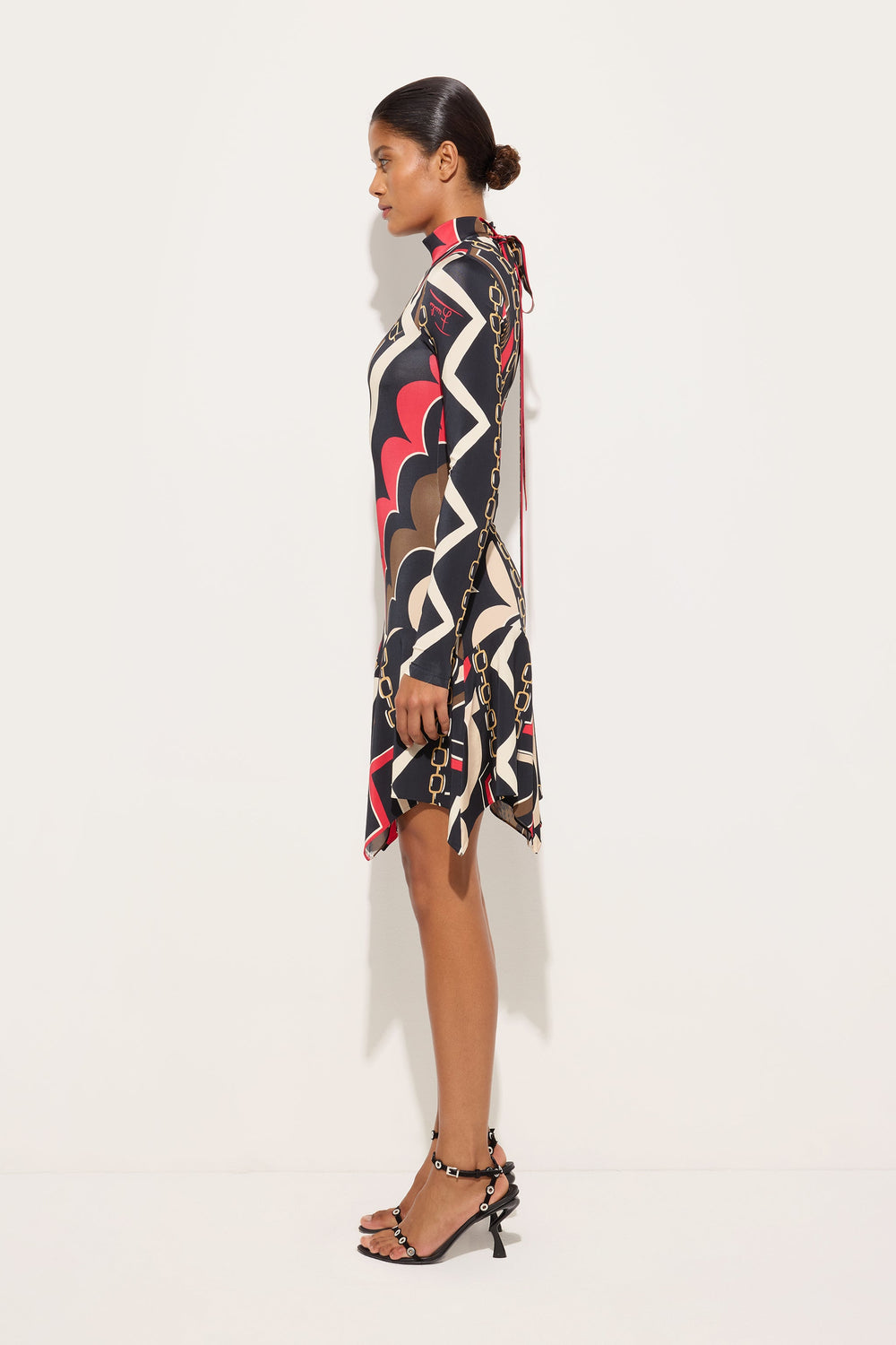 Pucci Istrice Print Satin Jersey Dress