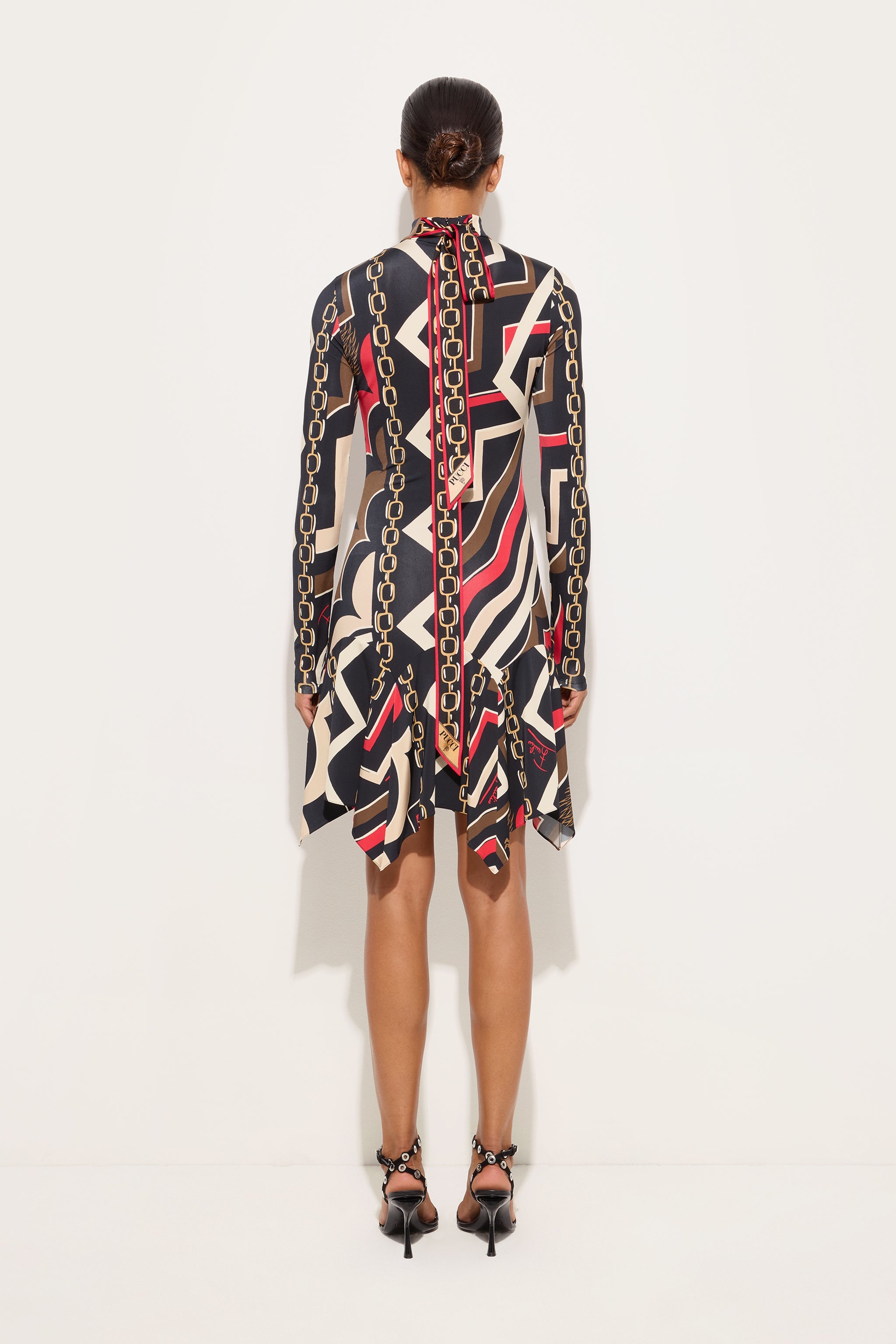 Pucci Istrice Print Satin Jersey Dress