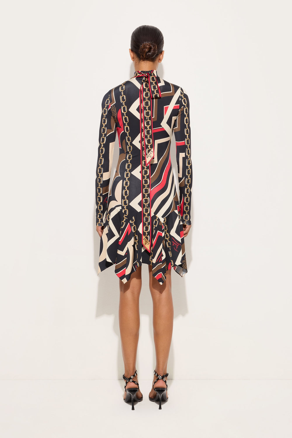 Pucci Istrice Print Satin Jersey Dress