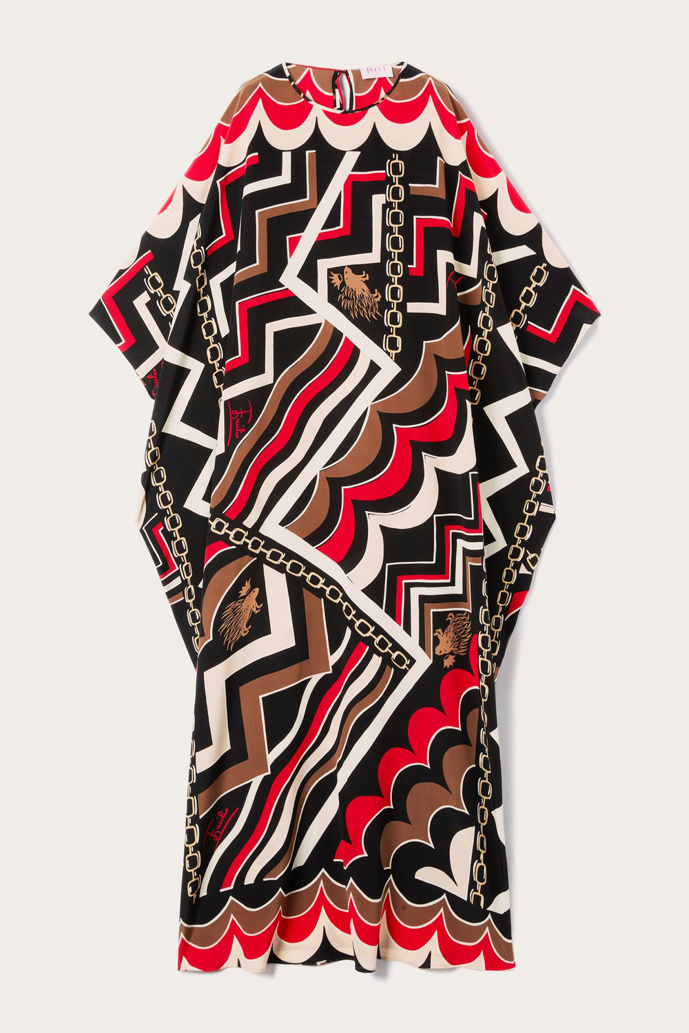 Pucci Istrice Print Long Kaftan