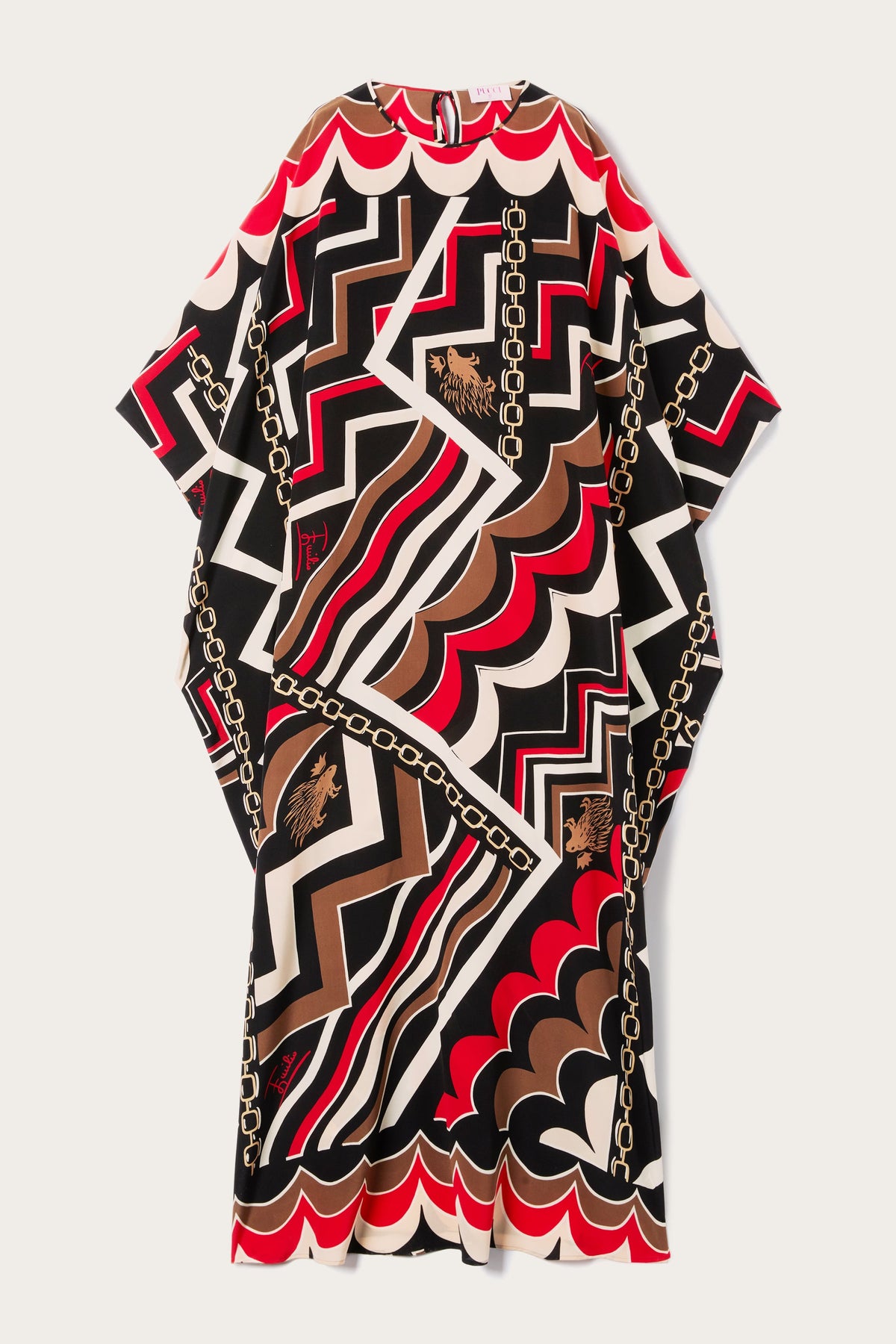 Pucci Istrice Print Long Kaftan
