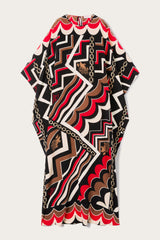 Pucci Istrice Print Long Kaftan