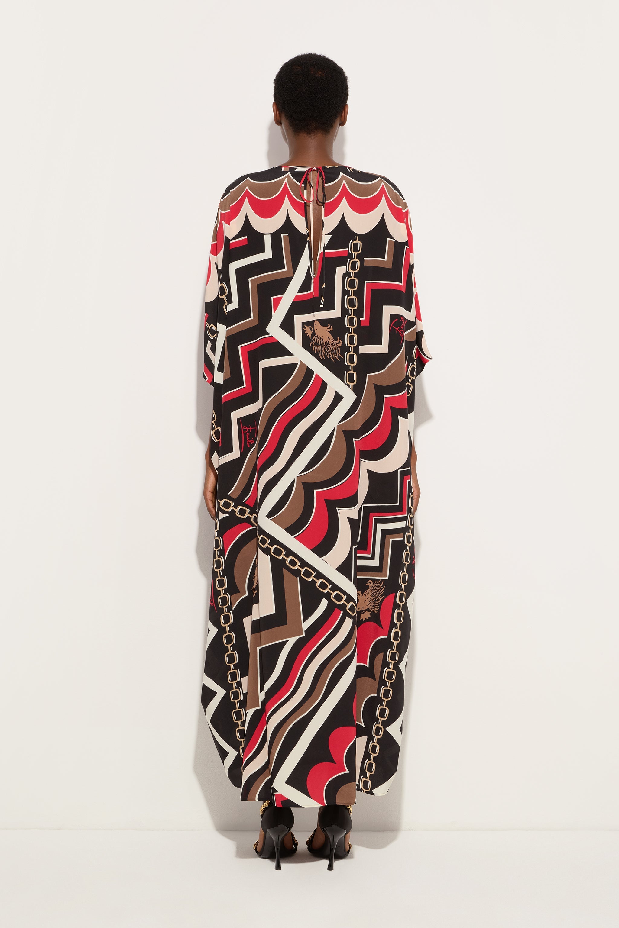 Pucci Istrice Print Long Kaftan