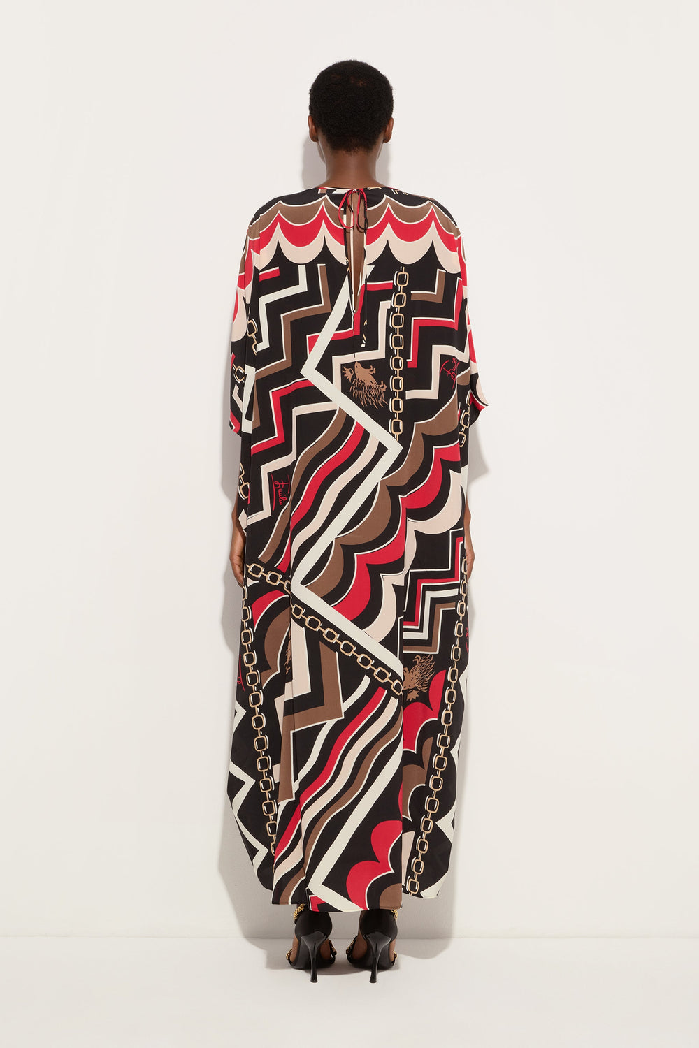 Pucci Istrice Print Long Kaftan