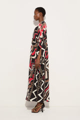 Pucci Istrice Print Long Kaftan