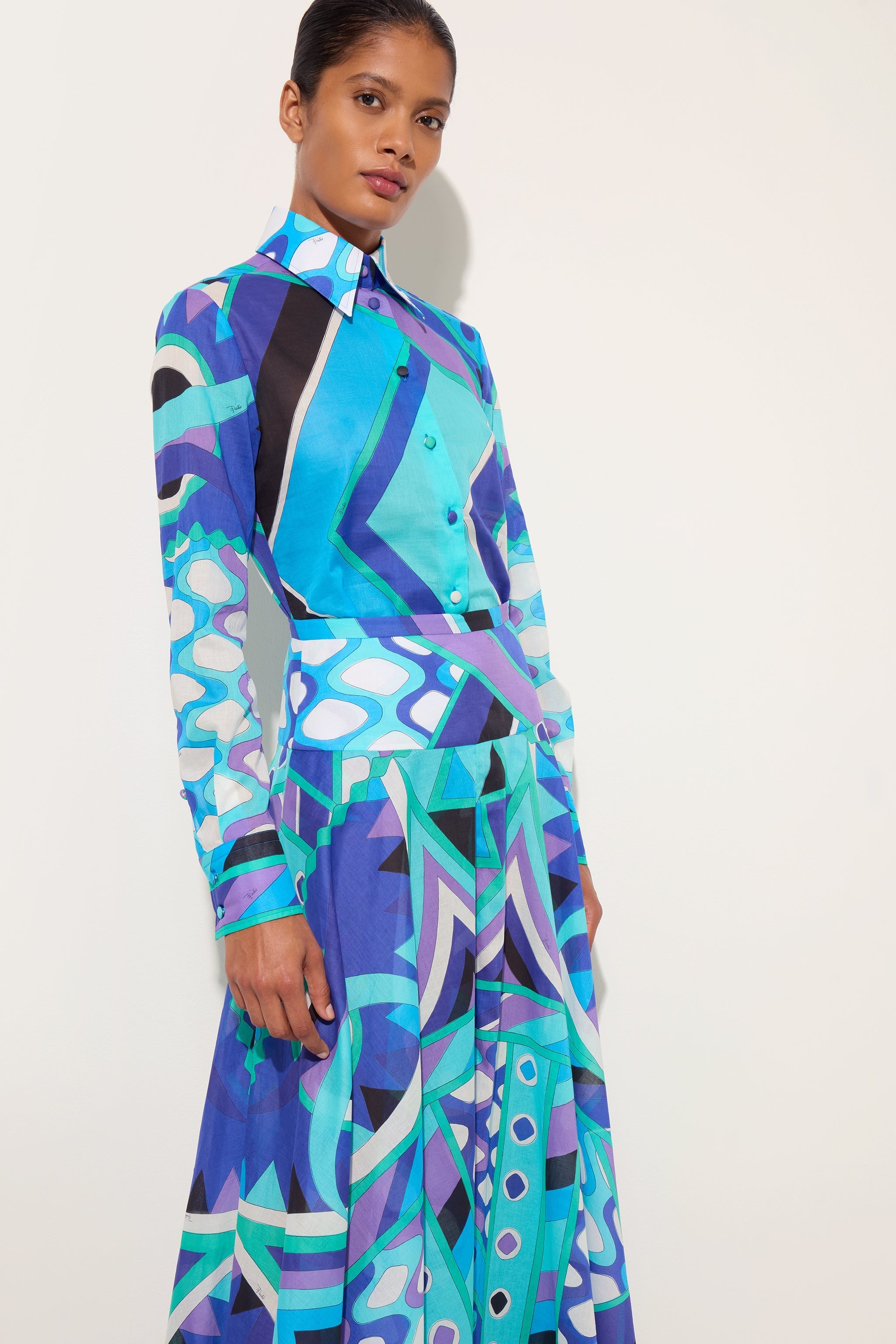 Pucci Vivara Print Cotton Shirt