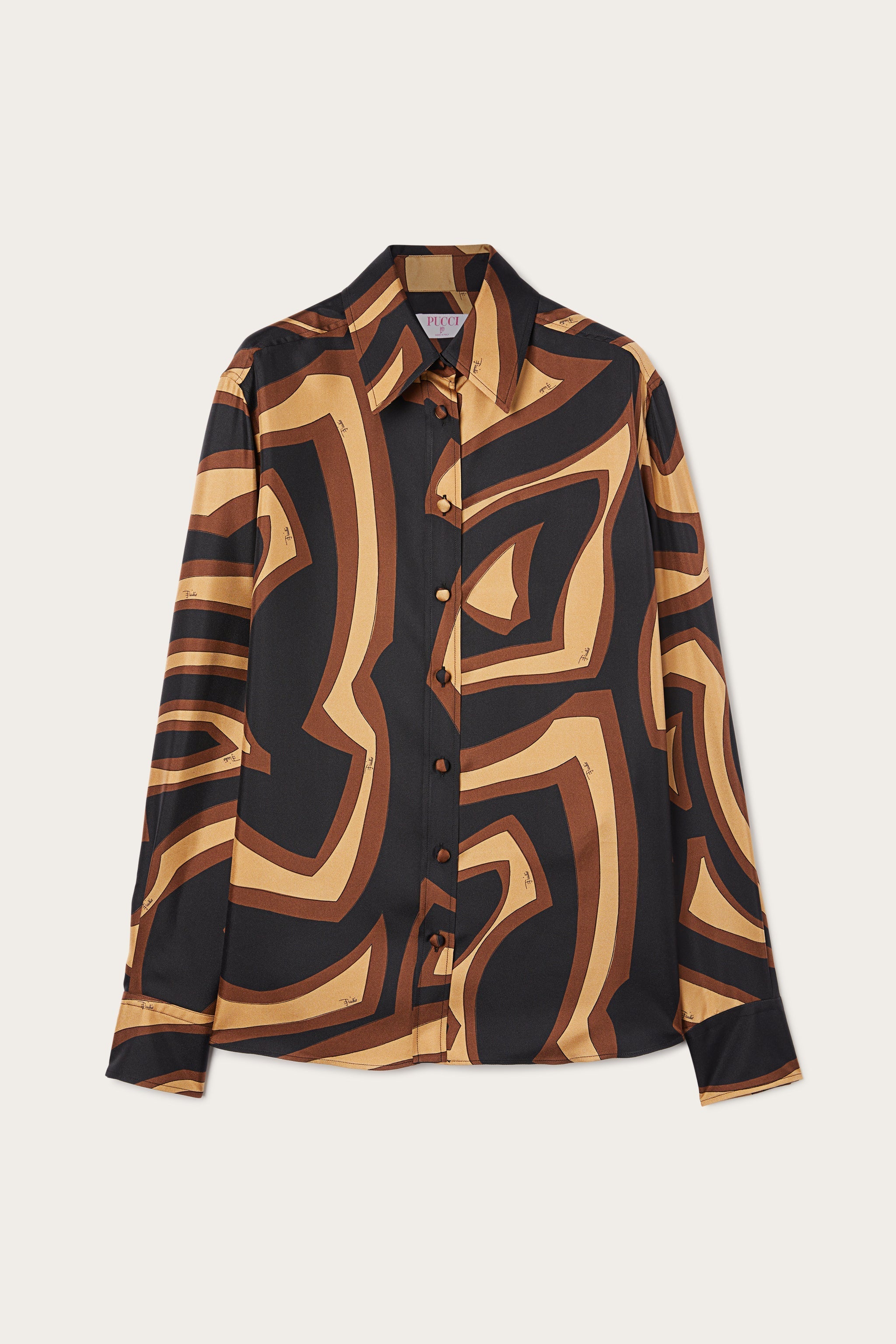 Pucci Labirinto Print Silk Twill Shirt