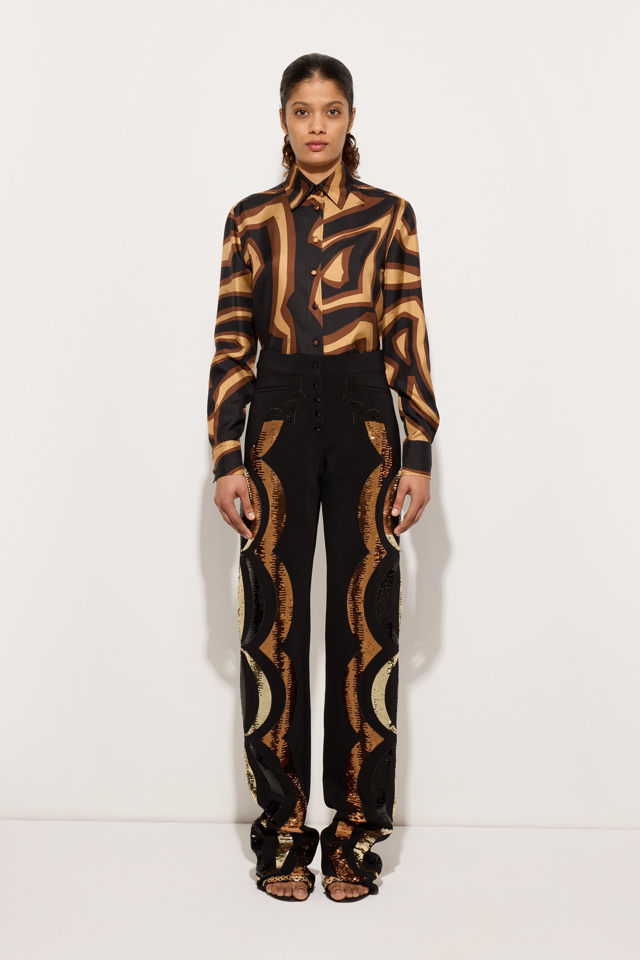 Pucci Labirinto Print Silk Twill Shirt