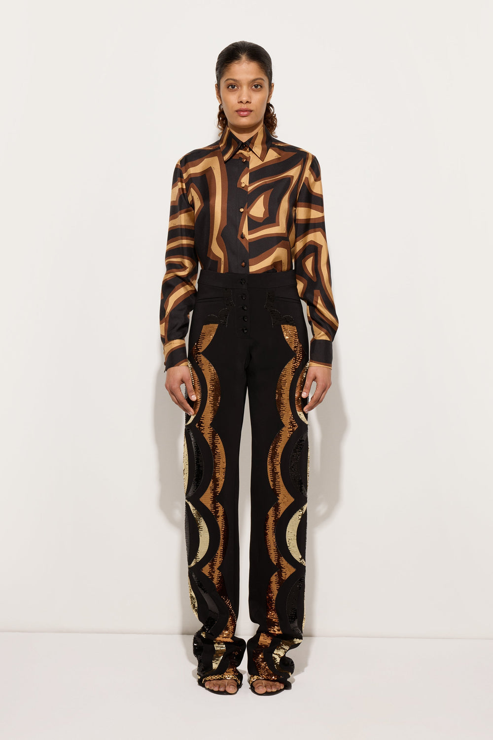 Pucci Labirinto Print Silk Twill Shirt