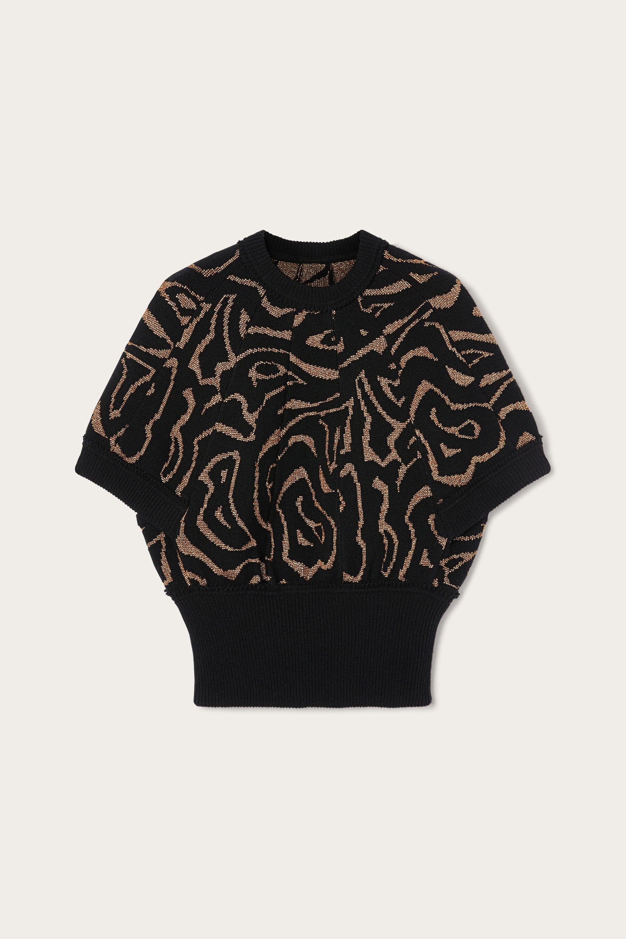 Pucci Jacquard Lurex Top with Labirinto Pattern