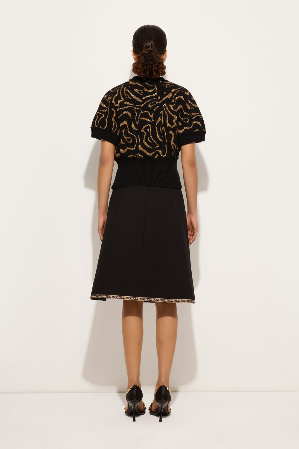 Pucci Jacquard Lurex Top with Labirinto Pattern