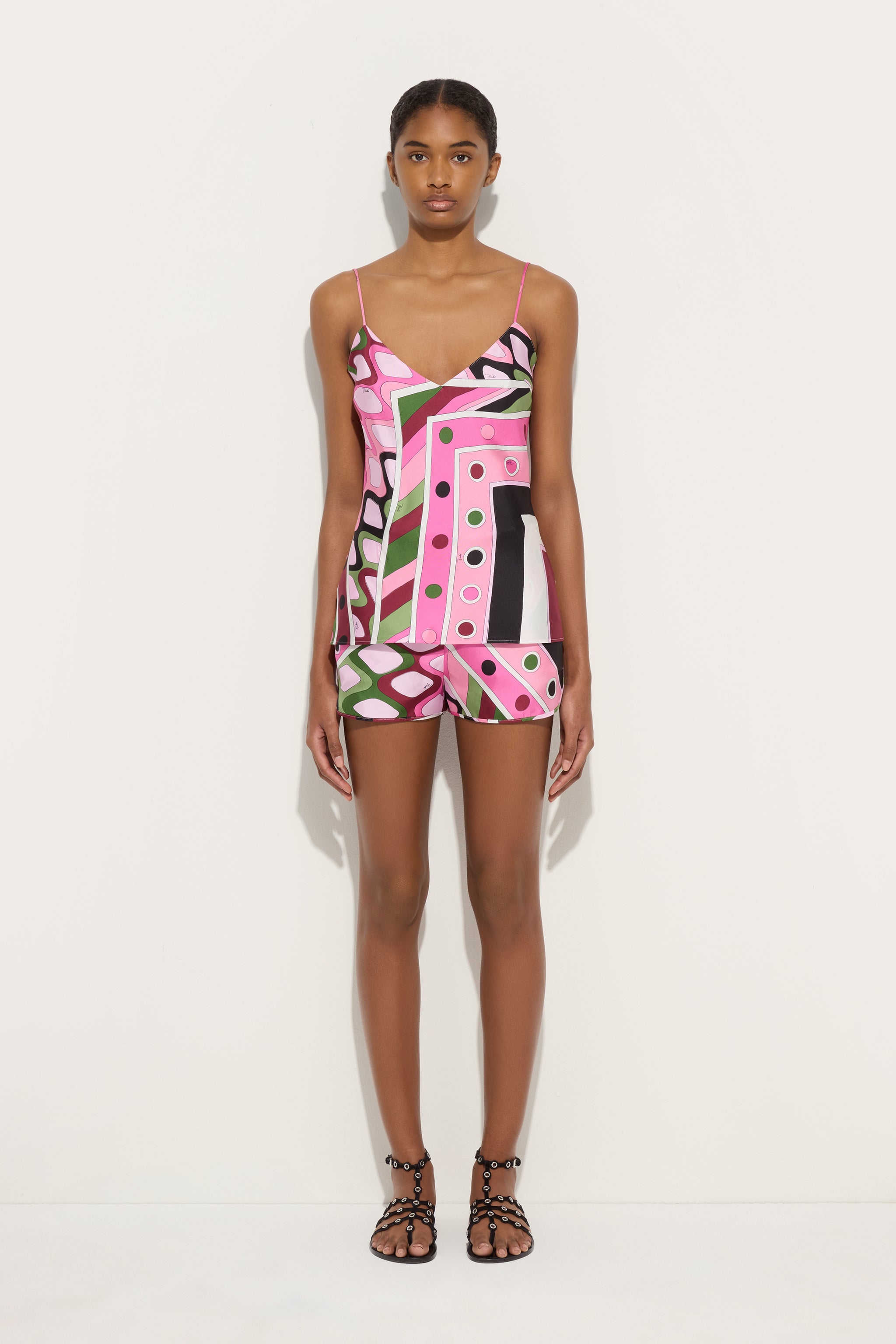 Pucci Vivara Print Silk Shorts