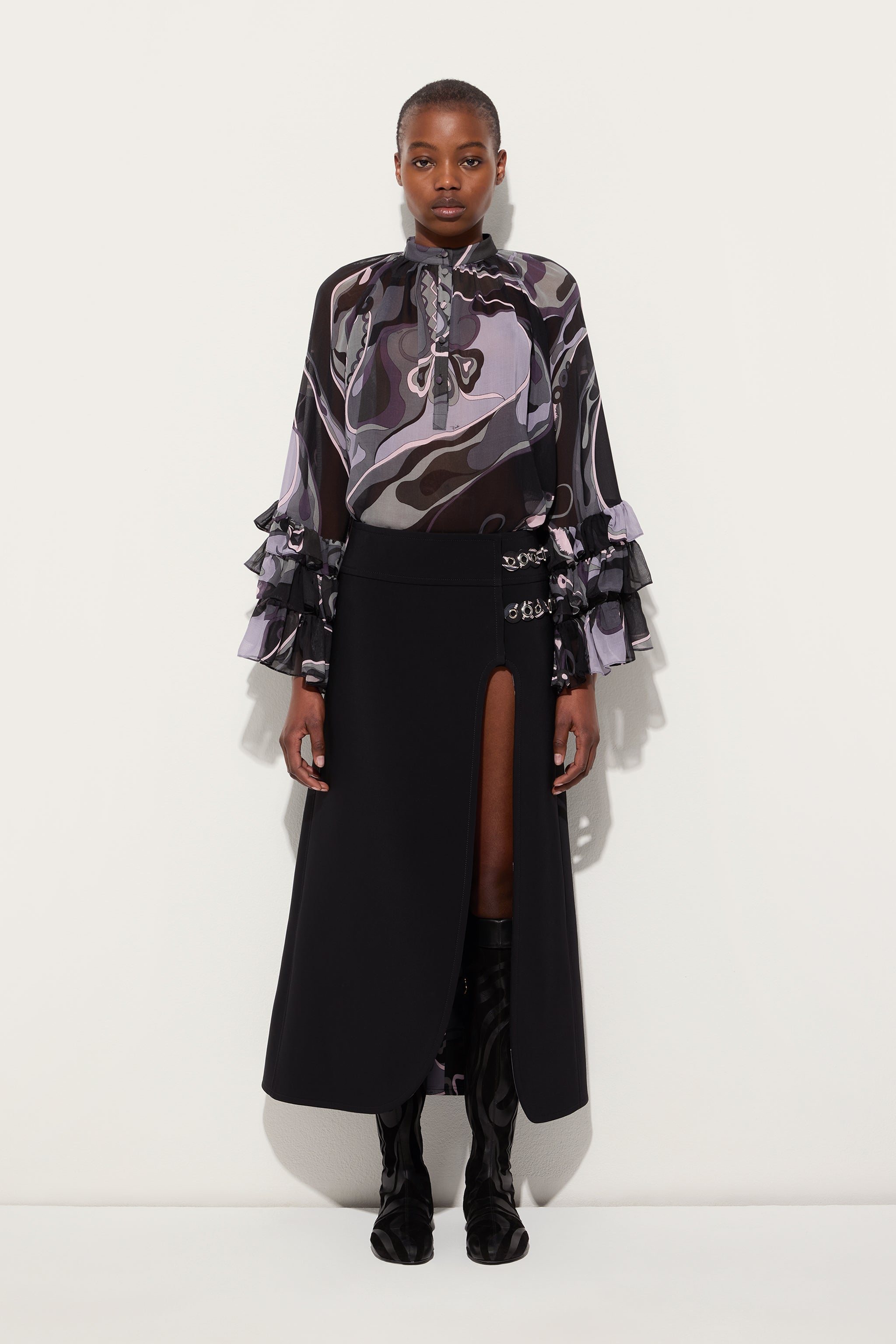 Pucci Midi Skirt with Internal Print
