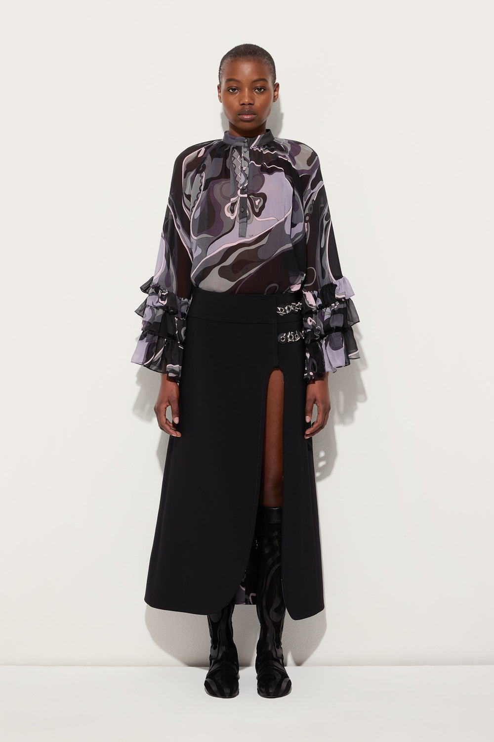Pucci Midi Skirt with Internal Print