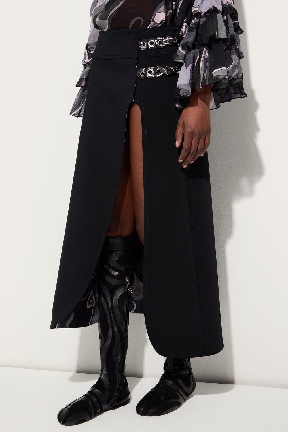 Pucci Midi Skirt with Internal Print