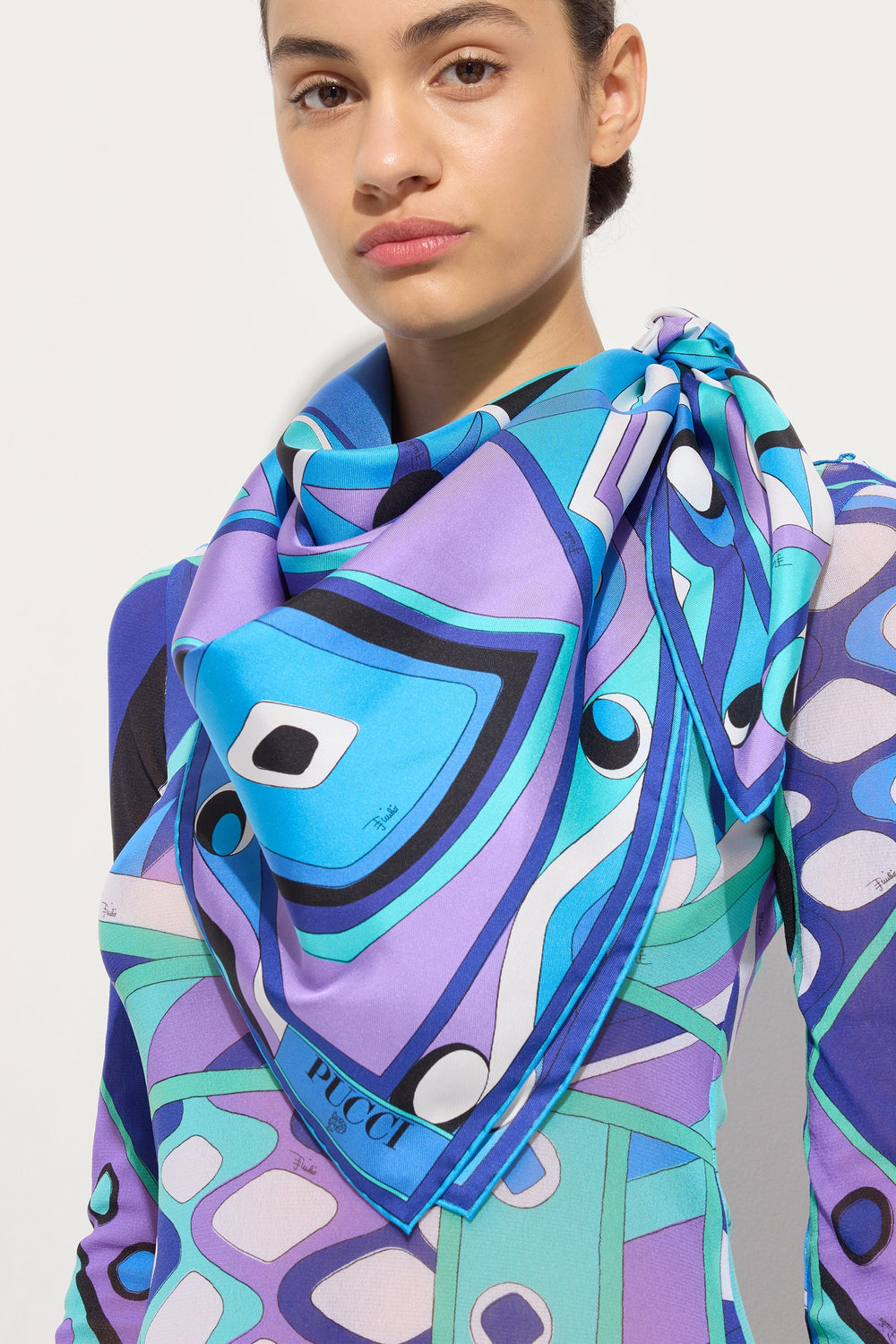 Pucci Bongo Print Silk Carre