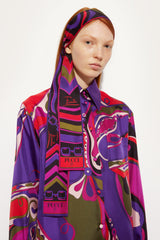 Pucci Istrice and Marmo Print Silk Scarf