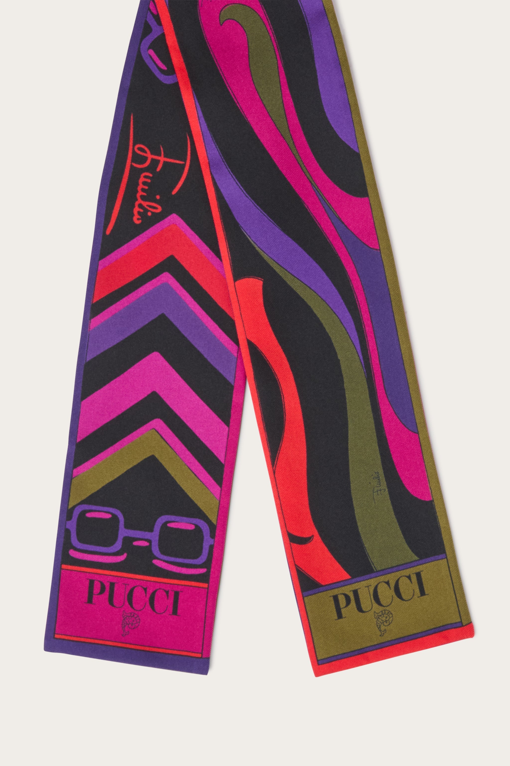 Pucci Istrice and Marmo Print Silk Scarf
