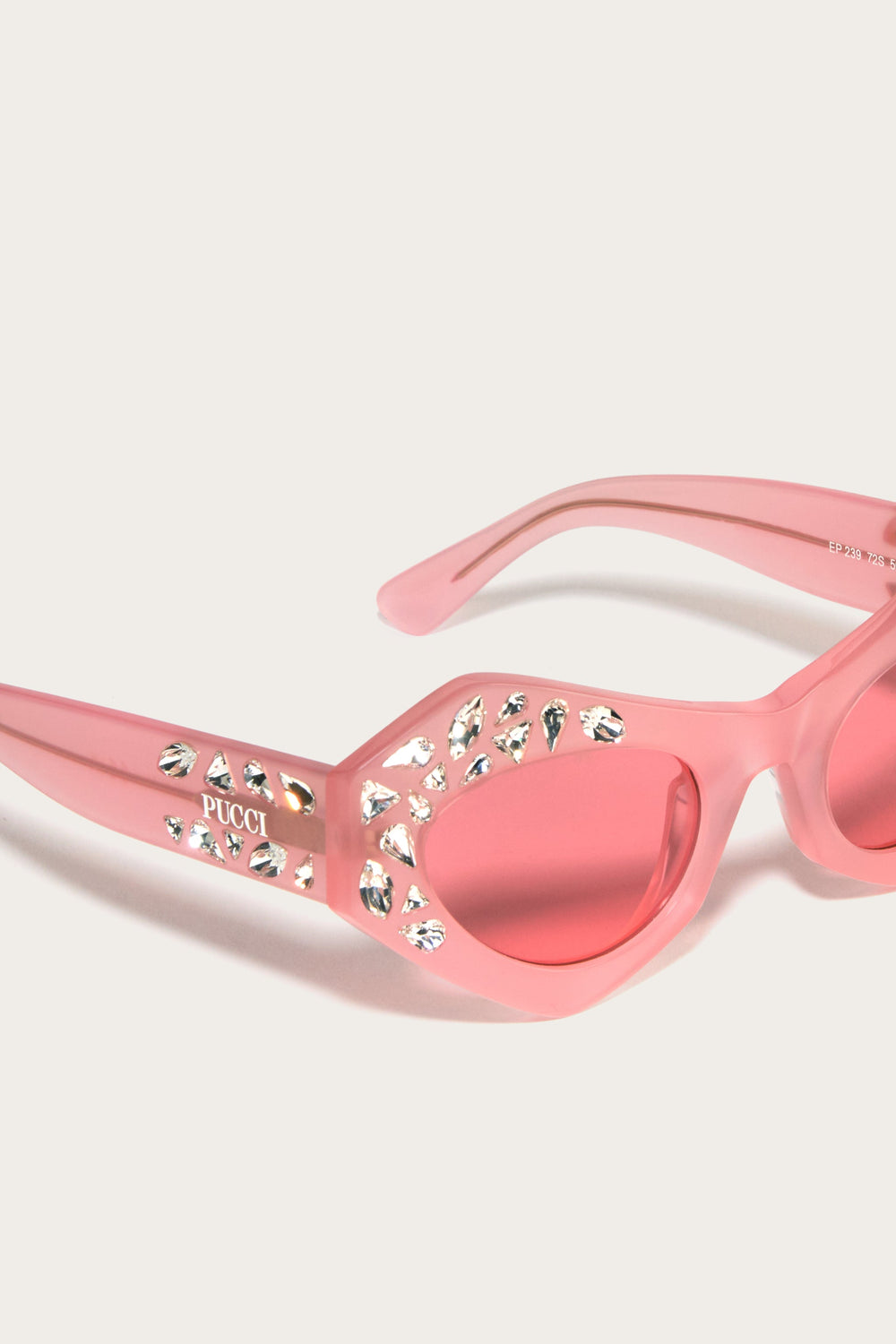 Pucci Cat-Eye Sunglasses with Rhinestones