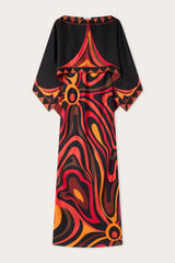 Pucci Marmo Print Silk Dress with Cape